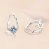 Pendientes de Plata de Ley 925 Geométricos Circulares Simétricos Transfronterizos de Amazon Moda Personalidad Estilo Ins Pendientes de Moissanita Venta al por Mayor
