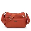 Bolsa de Ombro Feminina Leve Simples Prática Repelente à Água Tecido Moderno Bolsos Multicamadas Grande Capacidade Bolsa de Mão Bolsa Transversal
