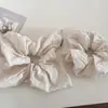 Elástico de Cabelo Flor de Renda Bordada em Algodão e Linho Estilo Coreano Acessório de Cabelo Tamanho Grande