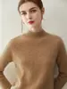 26 Outono Inverno Novo Estilo Coreano Cor Sólida Lã de Yak Básica Gola Alta Meia Camada Base Suéter de Lã Leve Luxo Suéter Puyuan