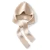 Chapéu de Cashmere Feminino 100% Cashmere Puro Nova Moda Simples Cor Lisa Cordão de Ajuste Tricotado Cachecol Chapéu Quente