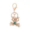 Chaveiro Sapo de Cristal Transfronteiriço Pingente de Animal com Diamante Chaveiro de Carro Acessórios para Mochila Chaveiro