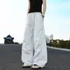 Pantalones Deportivos Casuales de Verano Finos de Secado Rápido para Hombre con un Elegante Diseño de Cimitarra de Pierna Ancha, Pantalones Cargo de Paracaidista con Pliegues Estilo Americano