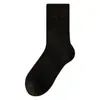Meias Grossas para Homens no Outono e Inverno Cor Lisa Meia de Cano Médio Forradas com Lã Espessadas Quentes Meias de Algodão Esportivas Desodorantes Parte de Baixo em Toalha Felpuda Cano Longo