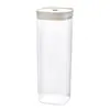 Armazenamento de Grãos para Cozinha DIY Caixa de Armazenamento Frutas Secas À Prova de Umidade Empilhável Plástico Transparente Macarrão Pote Selado