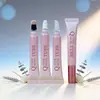 Cepillo para labios de 10 ml, tubo para labial, tubo de PE para brillo de labios rosa y blanco, material de empaque cosmético, personalizado por la fábrica de origen