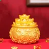 Ornamento Cornucópia da Sorte Qiqi Artesanato em Resina para Atrair Riqueza e Prosperidade, Ornamento Atrator de Riqueza para Prosperidade de Todas as Direções, Decoração de Entrada
