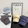 Gorra de Béisbol de Top Suave con Letra Bordada Estilo Coreano para Mujer Primavera y Otoño Nuevo Estilo Calle Casual Combinable Gorra Parasol para Hombre Moderna