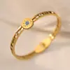 Pulsera de Acero de Titanio de Trébol de Cuatro Hojas para Mujer, Acero Inoxidable, Color Dorado, Números Romanos, Lujo Ligero Europeo y Americano, No se Desvanece, Venta al por Mayor Directa del Fabricante