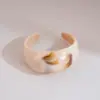 Pulsera Rombo de Acrílico Beige Irregular Transfronteriza Europea y Americana, Pulsera Estilo Retro, Joyería de Diseño Nicho al por Mayor