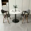 Mesa y sillas pequeñas redondas modernas y casuales para recepción y negociación en apartamentos pequeños, mesa de comedor, mesa redonda pequeña para balcón, para tiendas de té de leche y cafeterías