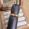 Novo Anel Aberto Estilo Chinês Luxo Leve Vintage Zircônia Vermelha Escovada Estilo Palaciano Design de Nicho Anel Aberto de Temperamento