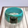 Nova Coleção de Pulseiras de Resina Vintage Transfronteiriças para Mulheres, Pulseira Exagerada de Aba Larga com Pedras, Acessórios de Joias Europeus e Americanos