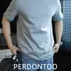 Camiseta de Manga Corta de Algodón de Peso Pesado de Secado Rápido para Hombre 2026 Nuevo Estilo Personalizada Bloques de Color Marca de Moda Verano Fresca Manga Media Corte Holgado