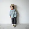 Liquidação de Tamanhos Descontinuados, Sem Devoluções ou Trocas. Blusas de Outono Infantis, Camisetas Listradas de Manga Longa para Meninas, Blusas de Desenho Animado para Meninos
