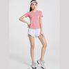 Top de yoga ajustado Lulu para mujer, de verano, para fitness, deportivo, de manga corta, para correr, deportivo, de manga corta.