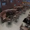 Bar retrô, sofá de canto para lounge, café musical de lazer, hot pot, sobremesa, chá de leite, conjunto de mesa e cadeira para lanchonete
