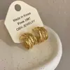 Pendientes de Plata 925 con Cierre de Mariposa, Diseño de Nicho Europeo y Americano, Trenzado Metálico Irregular en Forma de C, Estilo Minimalista, Pendientes de Alta Gama para Mujer
