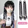 Trenzas Boxeadora Cola de Caballo Alta para Mujeres con Cabello Largo, Dreadlocks Dulces y Cool de Chica, Trenzas Largas con Mechas, Trenzas de Celebridad de Internet, Cola de Caballo Falsa