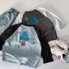 Camiseta Maibao para Meninos 2026 Outono Nova Estilo Coreano Infantil Estampa de Desenho Animado Raglan Manga Longa Top Roupa de Primavera para Meninos a