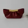 Bolsa Nuvem Bolsa de Armazenamento Leia Cor Metálica Color-Blocking de Alto Padrão Luxuosa Bolsa de Ombro Transversal Fashion Versátil Clutch Bolsa Feminina
