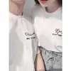 Algodón Puro PeinadoMarca de Moda Ropa de Pareja con Diseño Único de Nicho, Nueva Camiseta de Verano
