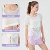 Roupa de Yoga de Verão Top Regata de Malha Fina Macacão Nude Slim Fitness Secagem Rápida Respirável Blusa de Yoga para Mulheres
