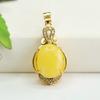 Colgante de Cera de Abeja Ámbar Natural Aiyu Collar de Miel Amarilla Joyería Estilo Antiguo para Mujer Fábrica Venta al por Mayor Dropshipping S3120403