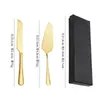 Juego de cuchillo para pastel y espátula de acero inoxidable transfronterizo, herramientas para hornear en casa, espátula para pastel, juego de regalo de cuchillo y espátula para queso y pizza