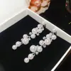 Pendientes de Resina con Perlas Estilo Europeo y Americano Super Hada, Lujo Ligero, Gama Alta, Pendientes Elegantes, Exquisitos, Modernos, Pendientes Versátiles, Tachuelas para Orejas y Accesorios para Orejas