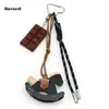 Año del Caballo Nueva Serie Simple Miu Llavero Caballo Mecedora Colgante Pequeño Dibujo Animado Lindo Bolso Nicho Original Colgante para Bolso