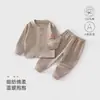 Ropa de Otoño para Bebé Algodón Puro Clase A Conjunto Dividido Ajustado Ropa Interior de Capa Base Ropa para el Hogar Ropa para Salir