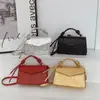 Bolso Nuevo Elegante de Estilo Coreano con Textura Brillante y Patrón de Lichi, de Moda Este Año, Bolso Pequeño Cuadrado para Mujer de un Solo Hombro y Cruzado