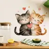 Hs1171Q Dibujos Animados Lindos Día de San Valentín Pareja Gatito Ins Autoadhesivos Pegatinas de Pared Dormitorio Estudio Baño Pegatinas Decorativas