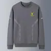 Moletom Masculino com Gola Redonda Estampado, Novo Pulôver de Manga Longa Solto e Grosso para Primavera e Outono, Camisa Básica Versátil da Moda para Homens Modernos