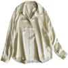 Oferta Especial del Fabricante: Suéter de Punto Holgado con Cuello Perezoso Estilo Francés, Camisa de Seda Ligera para Mujer, Verde Claro, de Alta Gama