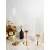 Transfronterizo para Amazon chapado en oro juego de tres piezas candelabro para el hogar decoración de mesa para boda fiesta de cumpleaños
