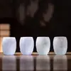 Taza con Aroma a Incienso Minimalista Hecha en Fábrica, Taza Pequeña de Vidrio Tradicional Kung Fu para Té, Taza de Maestro Hecha a Mano, Taza de Té para el Hogar, Juego de Caja de Regalo