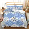 AliExpress Amazon Comercio Exterior textil para el hogar cama tres piezas flor flor dibujo impresión digital funda de edredón generación pelo