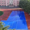 Pista de plástico híbrido campo deportivo exterior pista de juegos pista híbrida de baloncesto partículas EPDM