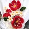 Buquê de palitos torcidos feito à mão DIY flores enviar Dia das Mães Dia dos Namorados presente de feriado saco de material de papoula