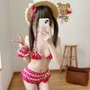 Nuevo Lindo Kawaii Chica Pura Pasión Bikini de Cereza Traje de Baño Dividido Dulce Pecho Pequeño Sexy Verano