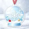Venta Directa Transfronteriza Navidad Pura Redonda Acrílico Navidad Multielemento Colgante Decoración de Árbol de Navidad de Comercio Exterior Colgante
