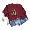 Moda de Natal Europeia e Americana da Amazon Árvore de Natal Suéter de Natal de Manga Longa Outono e Inverno para Mulheres