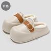 Chinelos de Algodão Impermeáveis para Uso Externo de Inverno Feminino, à Prova de Vento e Quentes, de Pelúcia para Casa, Interior, Antiderrapantes, com Salto de Bolsa Feminino, Sapatos de Algodão para Venda por Atacado