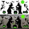 Imán para coche de calabaza de bruja de Halloween bestseller transfronterizo, Imán para puerta de garaje y refrigerador de murciélago que brilla en la oscuridad de Halloween