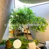 Árbol de Arce Verde Simulado Árbol de Arce Verde Decoración Interior Grande Árbol Falso Sala de Estar Suelo Paisajismo Escandinavo Ins Planta Verde Arce Rojo