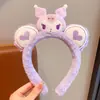 Linda Nueva Diadema de Dibujos Animados para Mujer, Diadema de Felpa para Lavarse la Cara y Aplicarse Mascarilla Facial, Accesorio para el Cabello Antideslizante