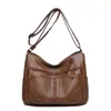Bolso de Mujer 2026 Nuevo Bolso Cruzado Casual para Dama Moda Versátil Gran Capacidad Cuero Lavado Bolso Pequeño Cuadrado de un Solo Hombro Moderno