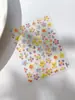 Yitu Formiga Picture Shell Light Flor de Cinco Pétalas Adesivos para Nail Art Coloridos Exquisitos Flor Doce Adesivos Decorativos Yt5897